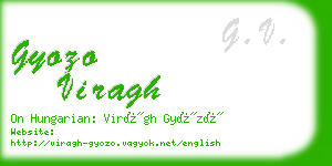 gyozo viragh business card